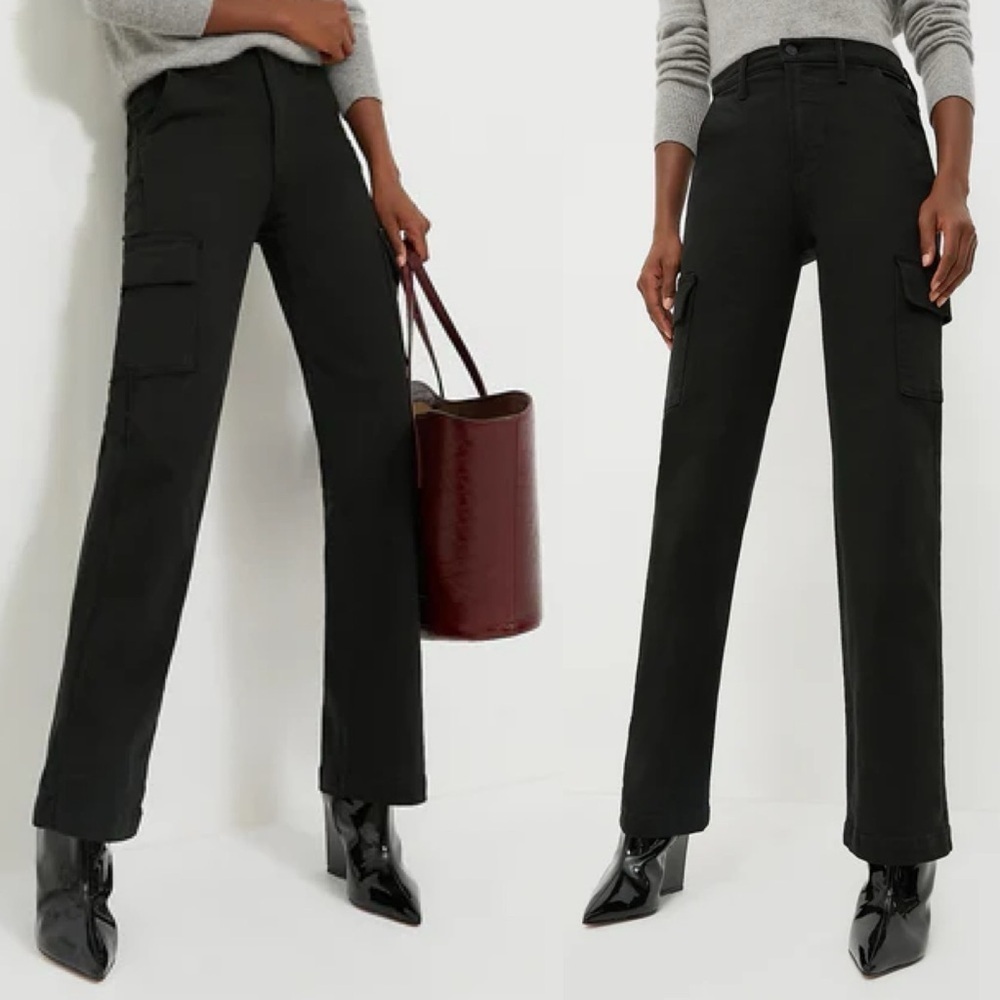 MOTHER- The Straight Up Rambler Cargo in Pitch Black Size 24 S 90s Jeans